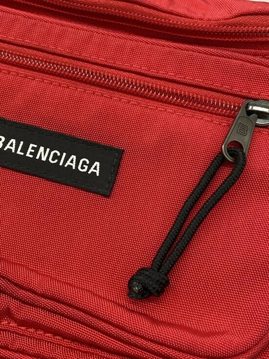 BALENCIAGA Explorer Beltpack 482389 Red Black Nylon Unisex Bum Bag main image 6